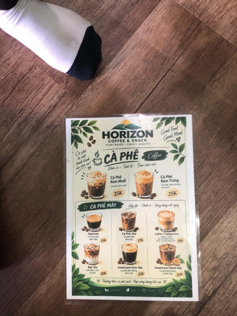 Menu Horizon Coffee & Snack Trang 2